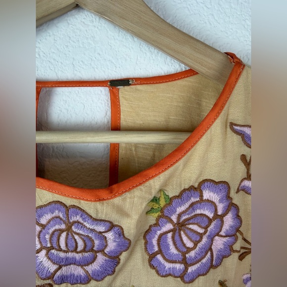 Free People Waiting On A Sunny Day Embroidered Bohemian Top - Picture 4 of 8